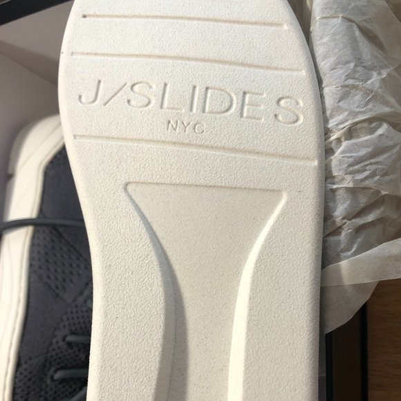 NIB WOMENS J/SLIDES GREY KNIT JILLY HI-TOP SNEAKERS 7.5 - Picture 8 of 9